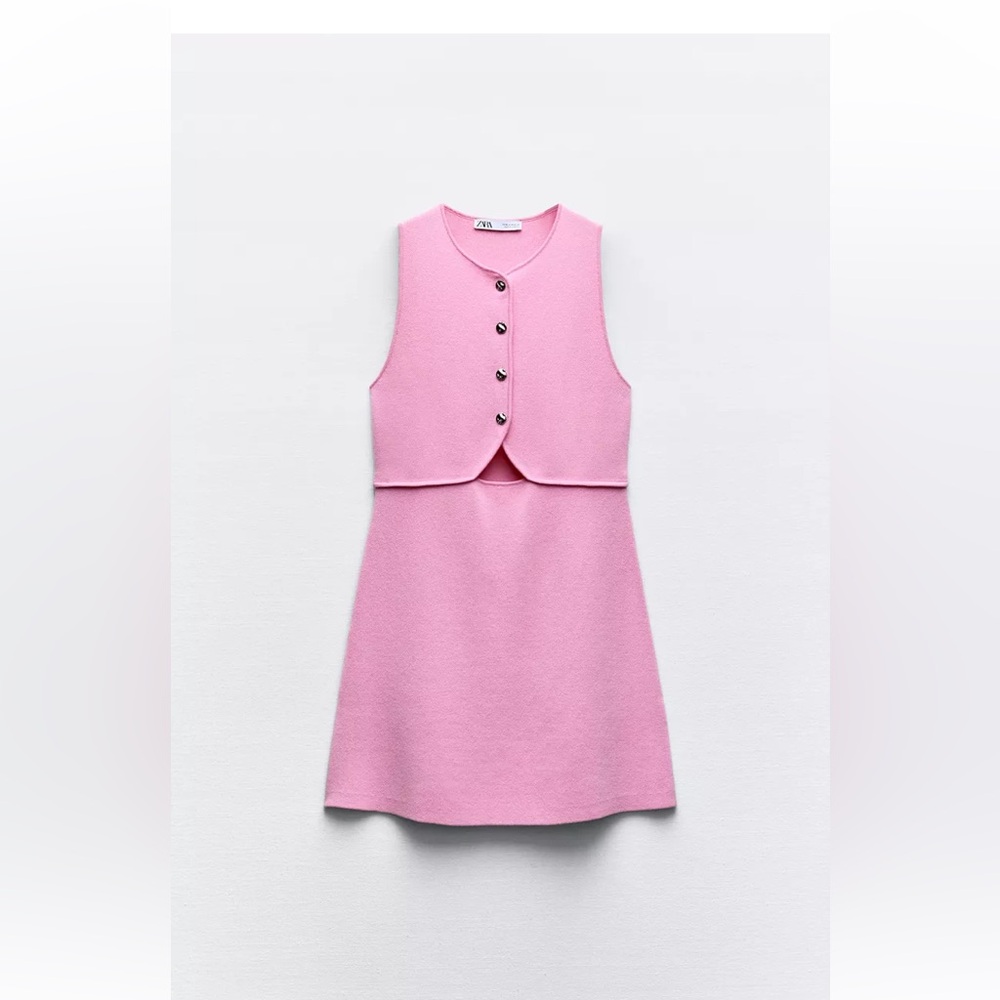 Zara Pink Cutout Mini Dress. BRAND NEW W TAG. size small